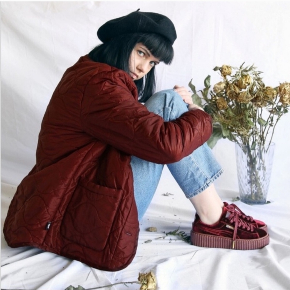 Puma X Fenty By Rihanna Velvet Creeper Burgundy Sneakers - 8